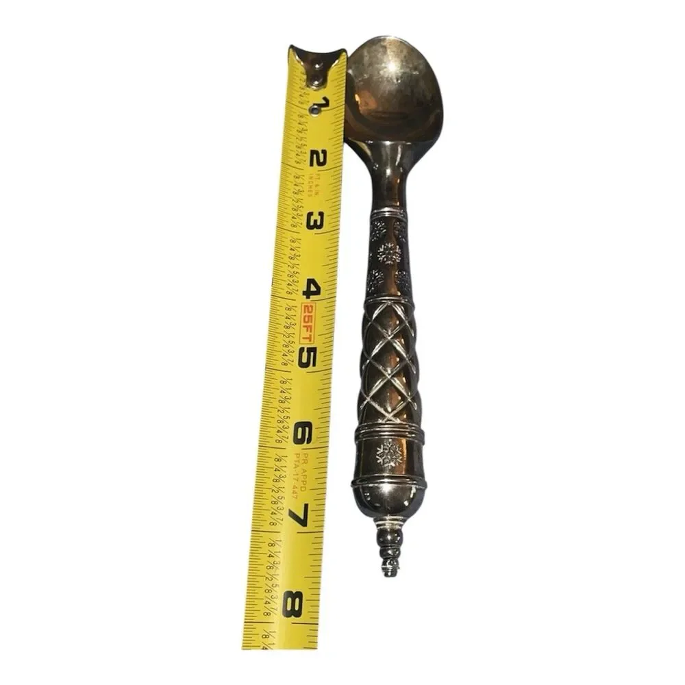 VTG Towle Christmas Ice Cream Scooper Scoop Silver Snowflake Design Rare Piece